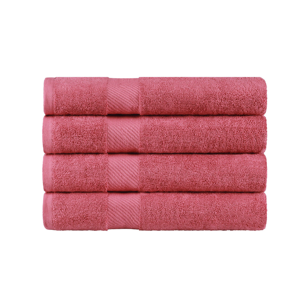 Egyptian Cotton Dobby Border Medium Weight 4 Piece Bath Towel Set