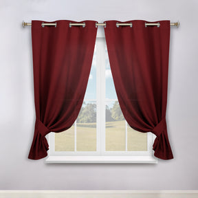 Classic Modern Solid Room Darkening Blackout Curtain Panels, Set of 2 - Sangaria