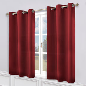 Classic Modern Solid Room Darkening Blackout Curtain Panels, Set of 2 - Sangaria