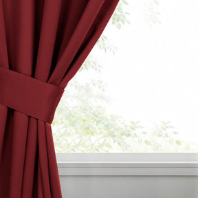 Classic Modern Solid Room Darkening Blackout Curtain Panels, Set of 2 - Sangaria