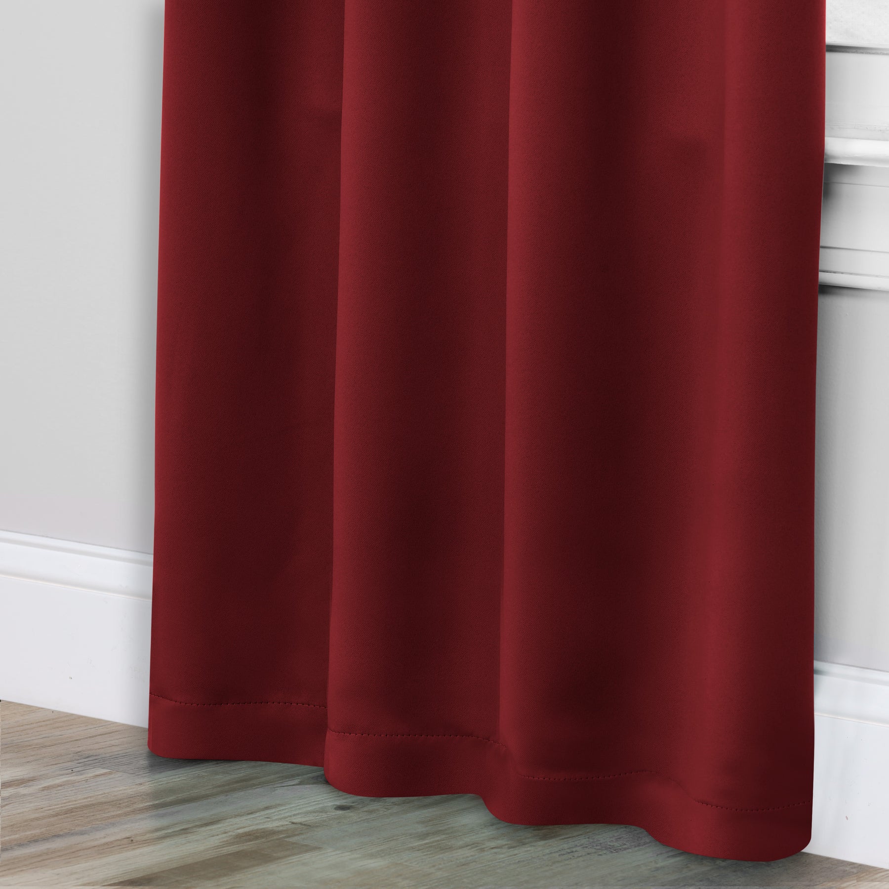 Solid Room Darkening Rod Pocket Blackout Curtain Panels, Set of 2 - Sangaria