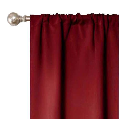 Rod Pocket Room Darkening Solid Blackout Curtains, Set of 2 - Sangaria