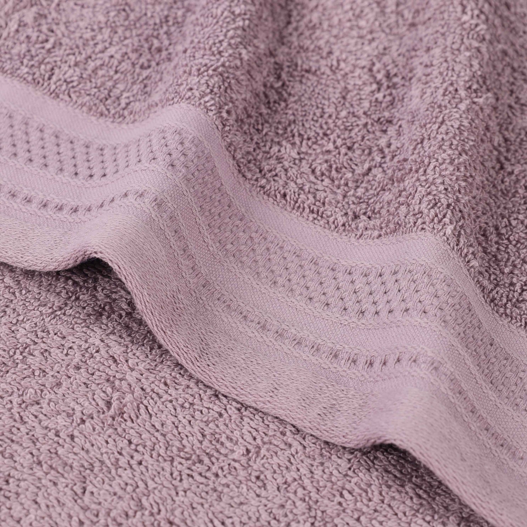 Honeycomb Textured Waffle Border Cotton Face Towels, Set of 6