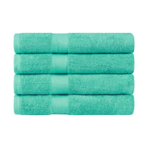 Egyptian Cotton Dobby Border Medium Weight 4 Piece Bath Towel Set - Bath Towel by Superior - Superior 