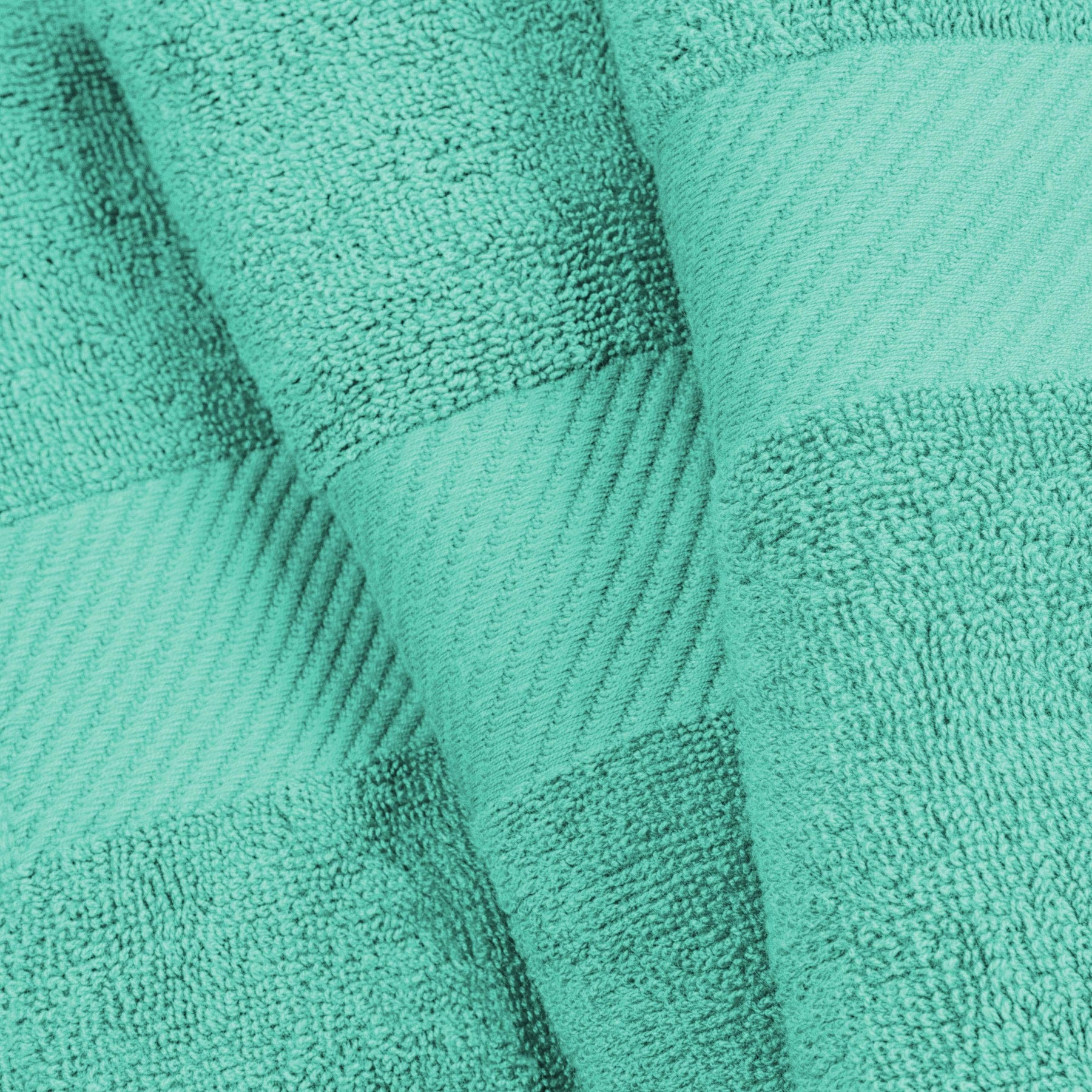 Egyptian Cotton Dobby Border Medium Weight 6 Piece Towel Set - Towel Set by Superior - Superior 