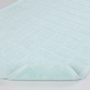 Nora Cotton Solid Absorbent Thick Checkered Washable Bath Mat Set of 2