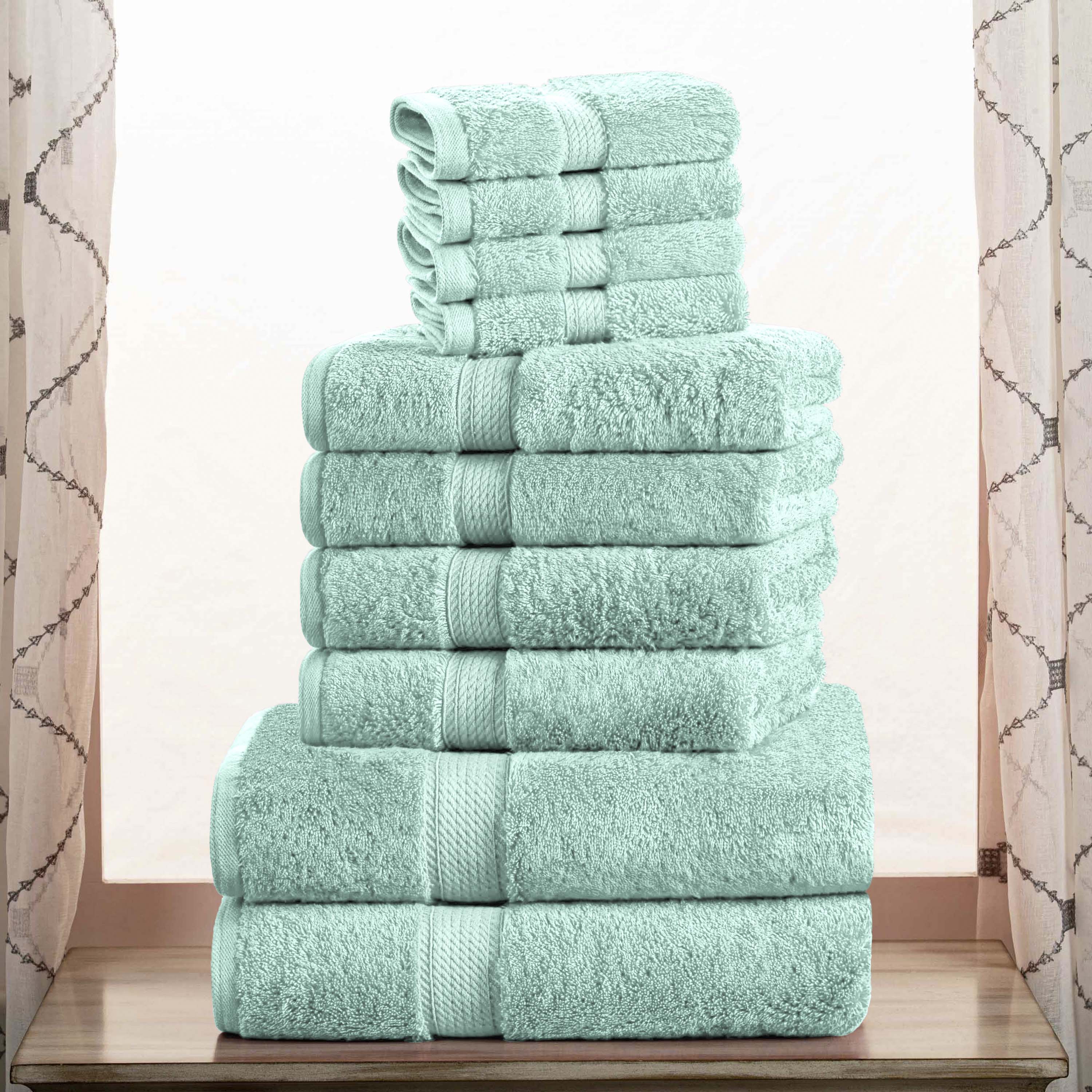 Madison Egyptian Cotton Pile Plush Heavyweight 10 Piece Towel Set - Towel Set by Superior