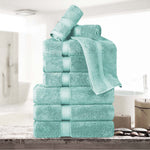 Madison Egyptian Cotton Pile Plush Heavyweight 9 Piece Towel Set - Towel Set by Superior