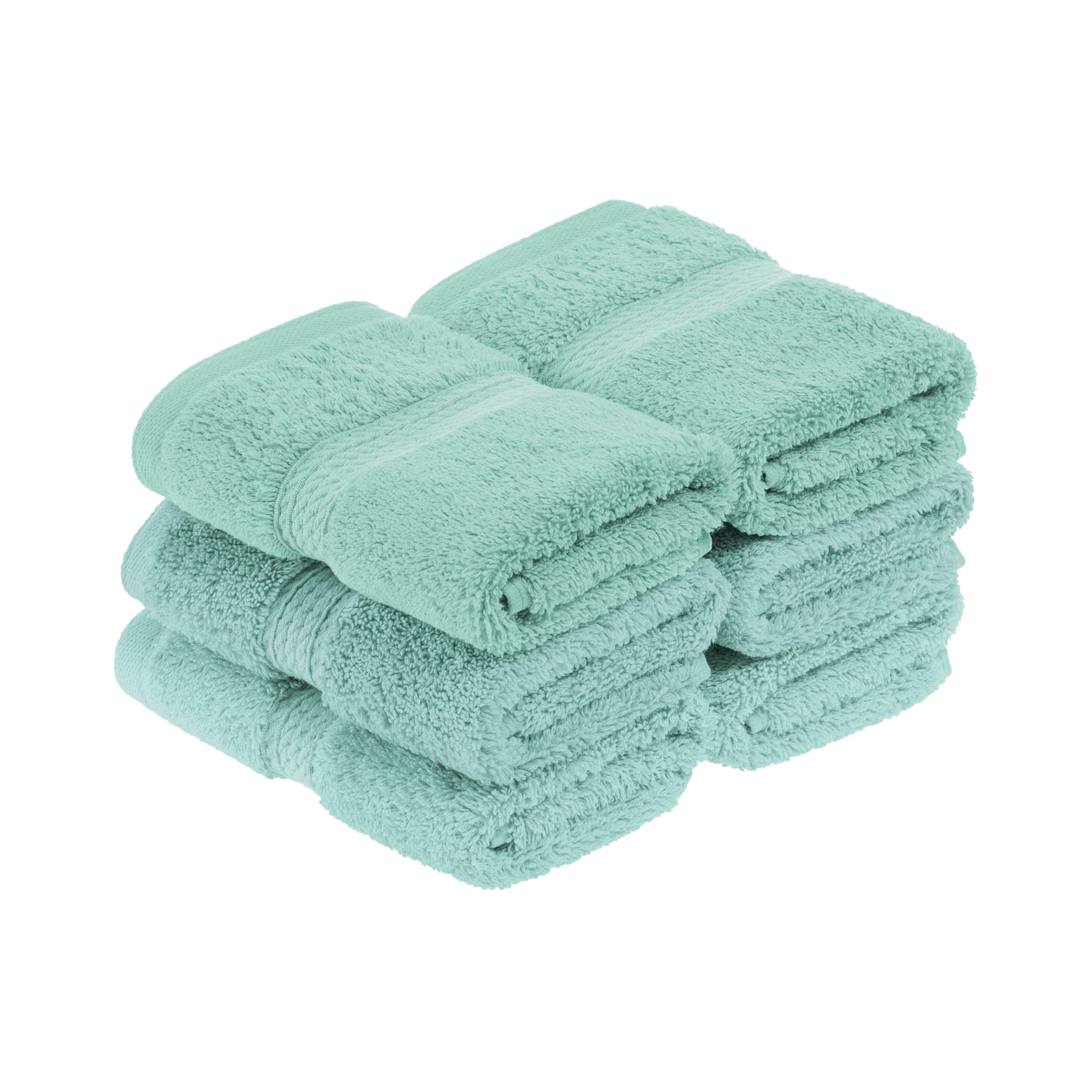 Madison Egyptian Cotton Pile Plush Heavyweight Face Towel Set of 6 - Face Towel by Superior