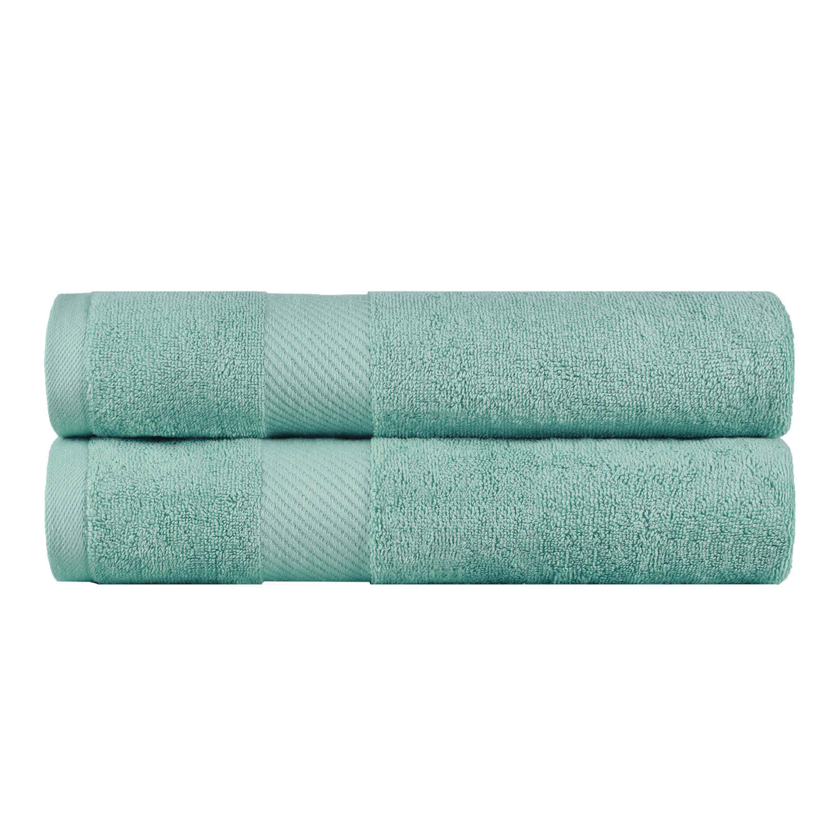 Kendell Egyptian Cotton Solid Medium Weight Bath Towel Set of 2 - SeaFoam