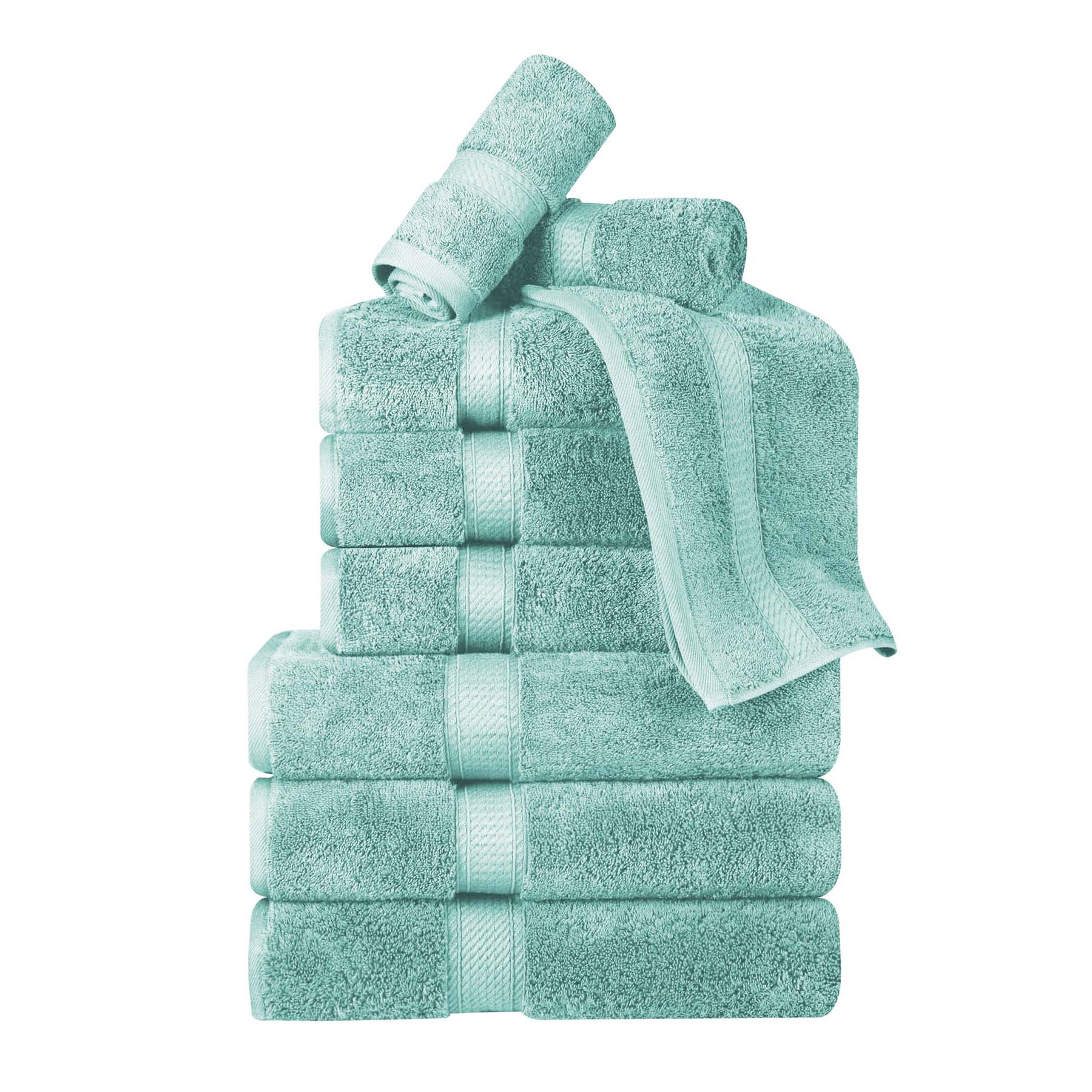 Madison Egyptian Cotton Pile Plush Heavyweight 9 Piece Towel Set