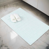 Nora Cotton Solid Absorbent Thick Checkered Washable Bath Mat Set of 2 - Bath Mats by Superior