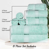 Madison Egyptian Cotton Pile Plush Heavyweight 8 Piece Towel Set - Towel Set by Superior