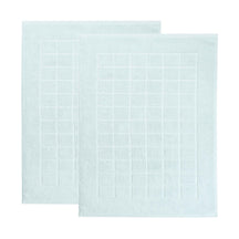 Nora Cotton Solid Absorbent Thick Checkered Washable Bath Mat Set of 2