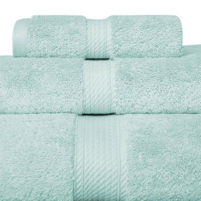 Egyptian Cotton Pile Heavyweight Highly Absorbent 10 Piece Towel Set - Seafoam