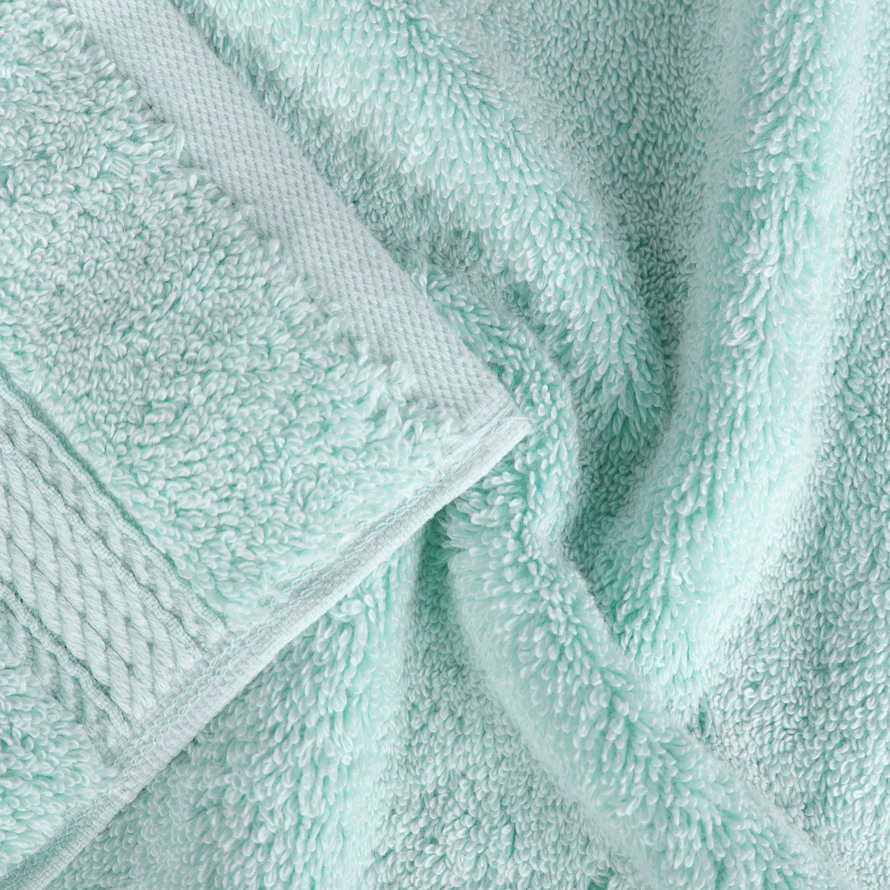 Egyptian Cotton Pile Absorbent 2 Piece Plush Solid Bath Sheet Set - Seafoam