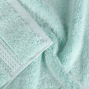 Egyptian Cotton Pile 8 Piece Ultra Plush Solid Towel Set - Seafoam