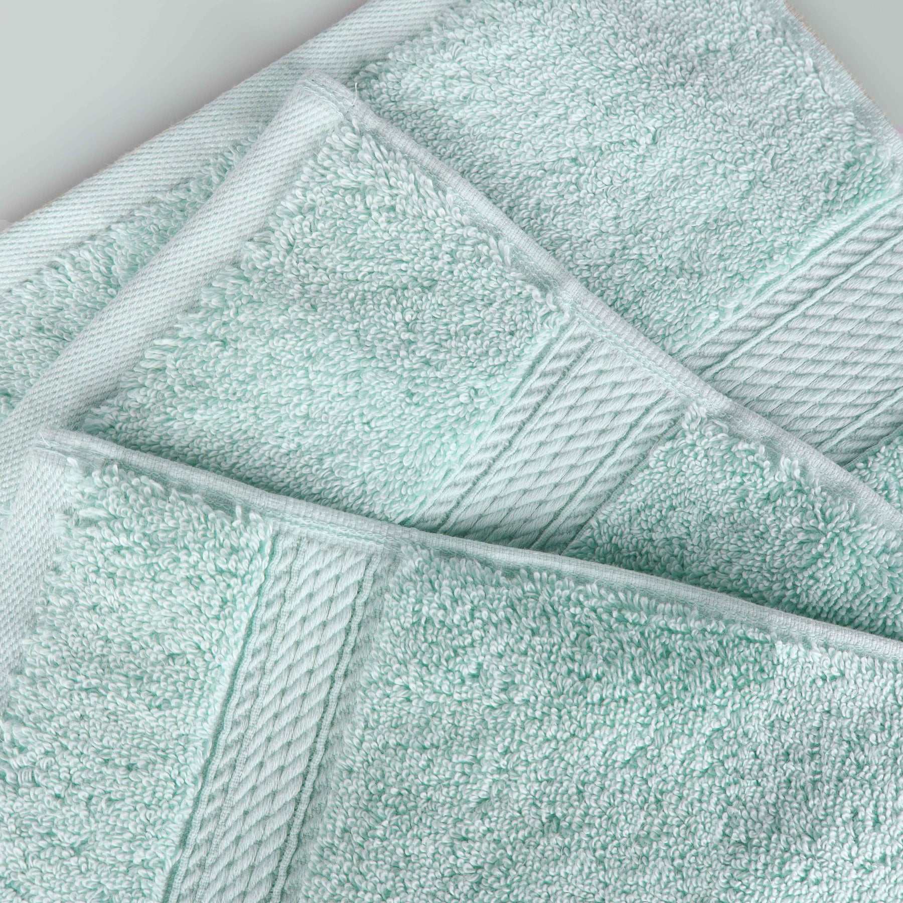 Egyptian Cotton Pile Heavyweight 6 Piece Towel Set - Seafoam