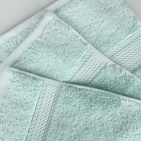 Egyptian Cotton Pile Absorbent 2 Piece Plush Solid Bath Sheet Set - Seafoam