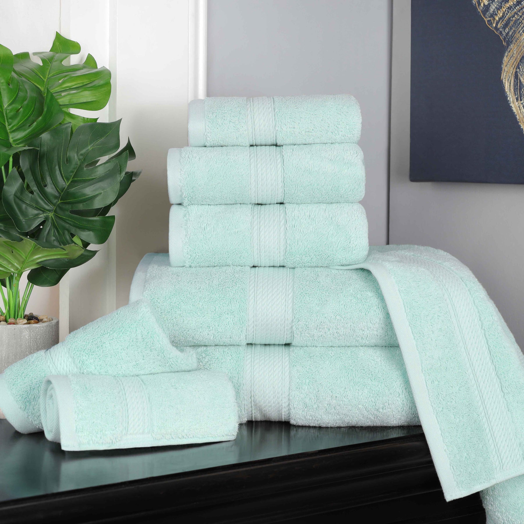 Madison Egyptian Cotton Pile Plush Heavyweight 8 Piece Towel Set