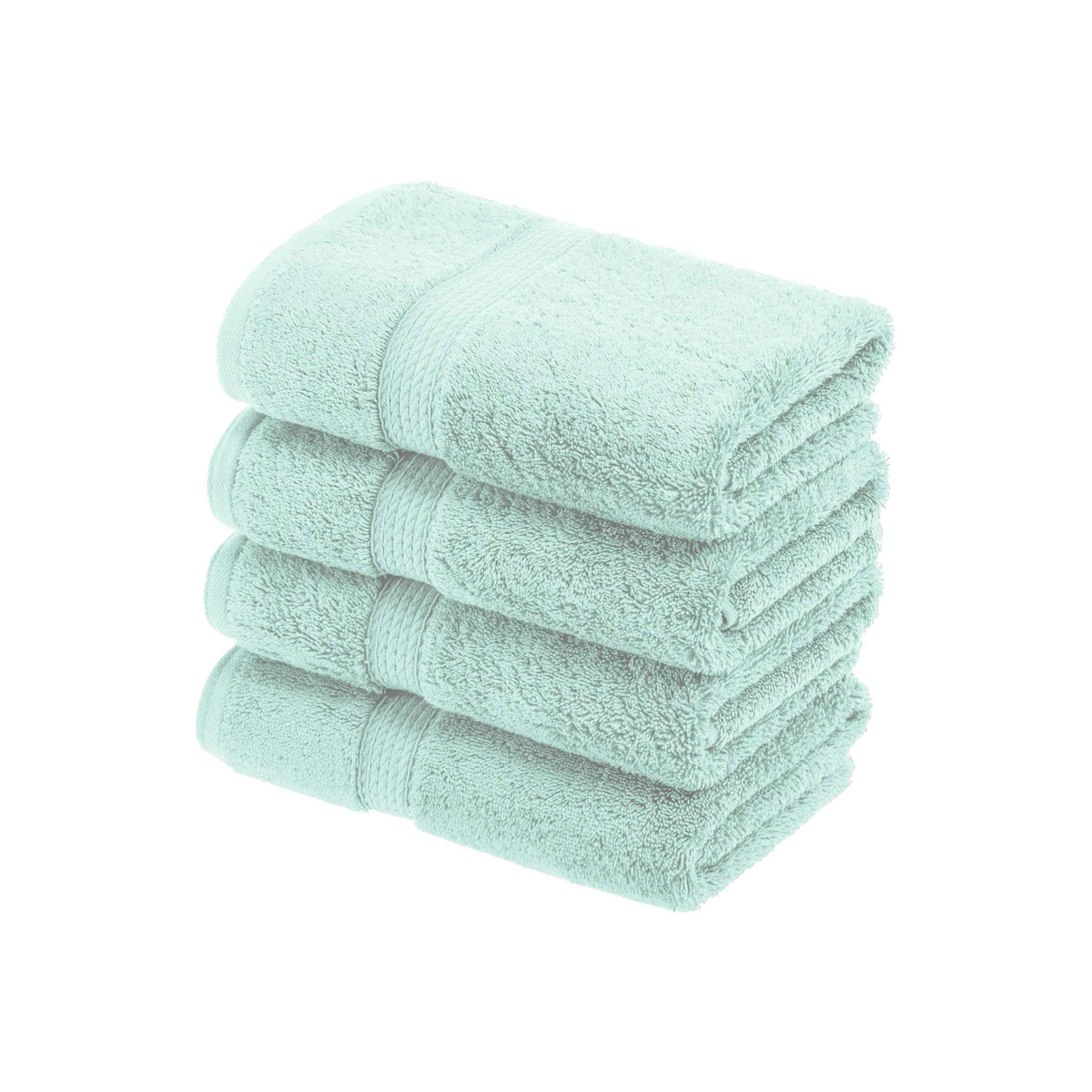 Egyptian Cotton Pile Heavyweight 6 Piece Towel Set - Seafoam