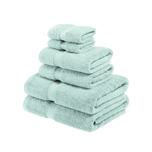 Egyptian Cotton Pile Heavyweight 6 Piece Towel Set - Seafoam