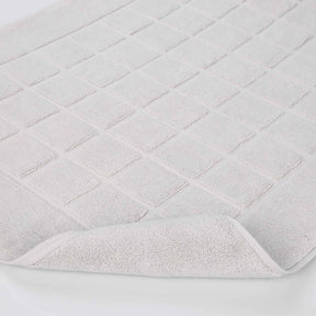 Nora Cotton Solid Absorbent Thick Checkered Washable Bath Mat Set of 2