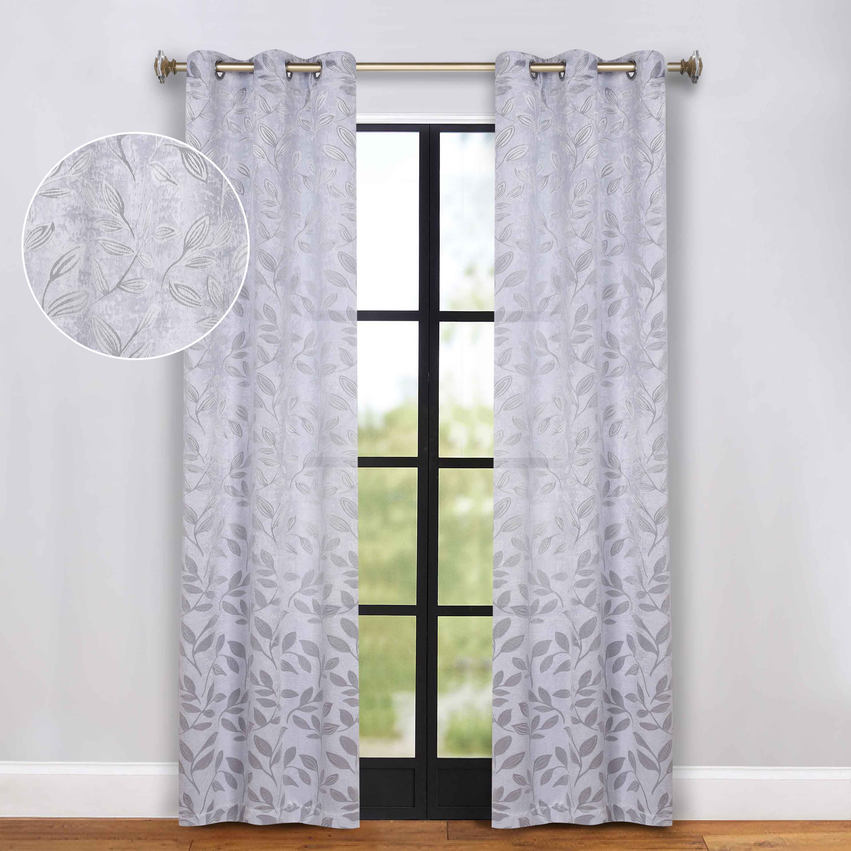 Leaves Room Darkening Grommet Blackout Curtain Panels, Set of 2 - Blackout Curtains by Superior