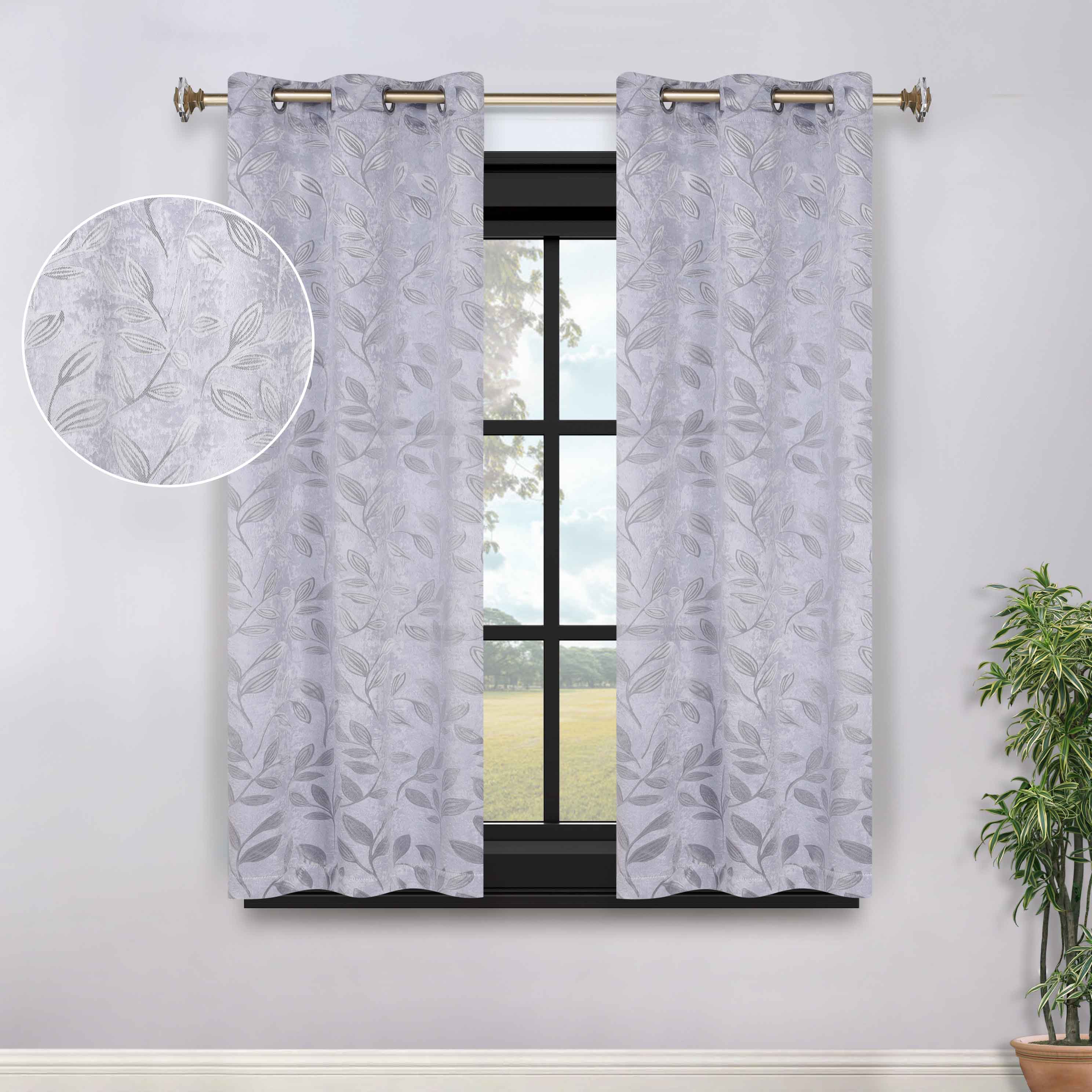 Leaves Room Darkening Grommet Blackout Curtain Panels, Set of 2 - Blackout Curtains by Superior