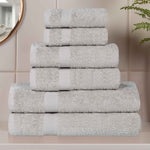 6 Piece Cotton Eco-Friendly Soft Absorbent Towel Set - Towel Set by Superior