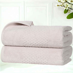 Playa Zero Twist Cotton Solid Waffle Textured Bath Towels, Set of 2