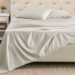 Cotton Blend Solid Deep Pocket Bed Sheet Set