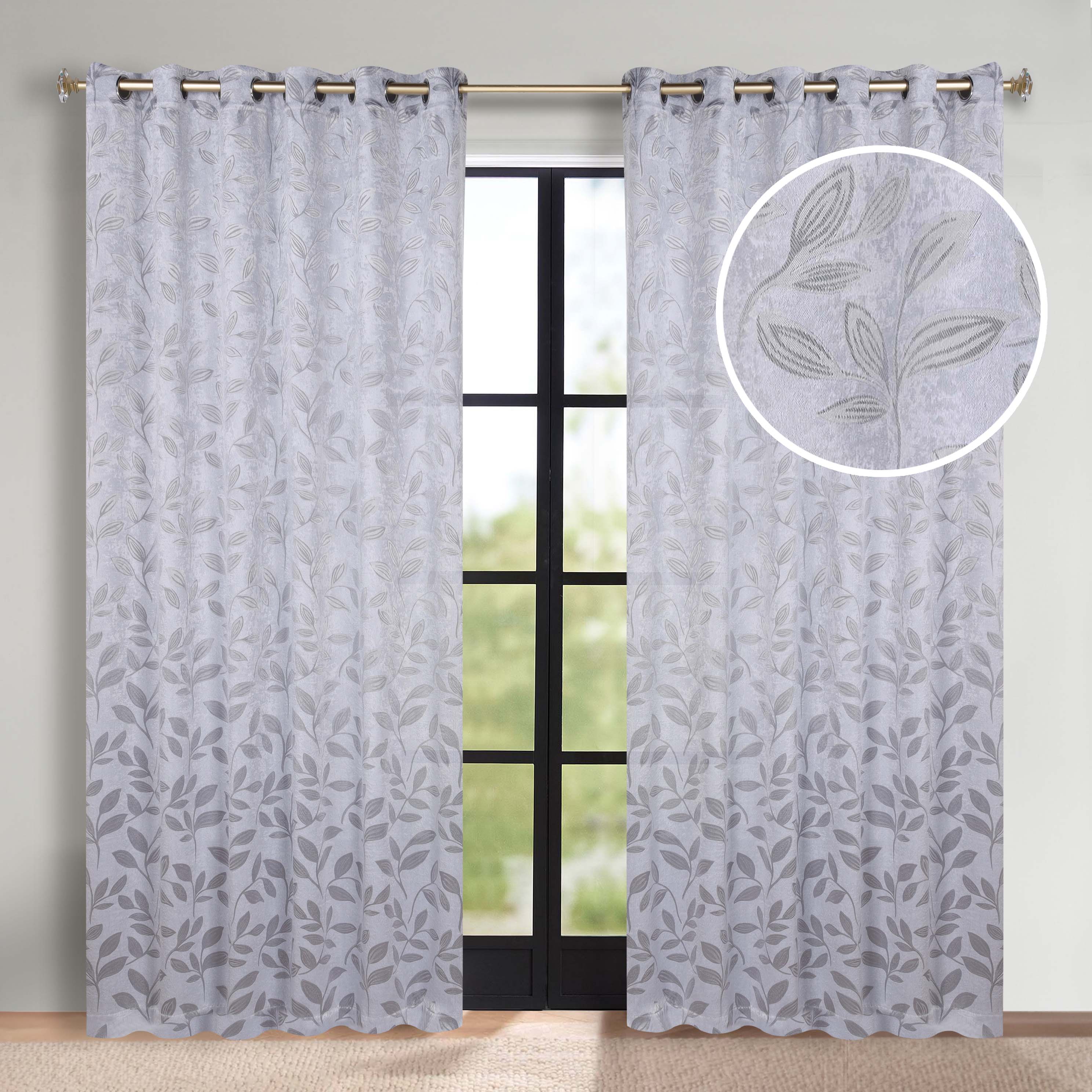 Leaves Room Darkening Grommet Blackout Curtain Panels, Set of 2 - Blackout Curtains by Superior