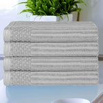 Soho Ribbed Cotton Absorbent Bath Towel Set of 4 - Bath Towel by Superior