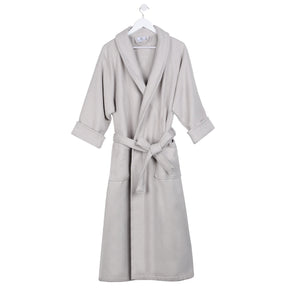 Waffle Weave Cotton Soft Lightweight Oversized Unisex Adult Bath Robe - Silver