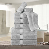 Madison Egyptian Cotton Pile Plush Heavyweight 9 Piece Towel Set - Towel Set by Superior