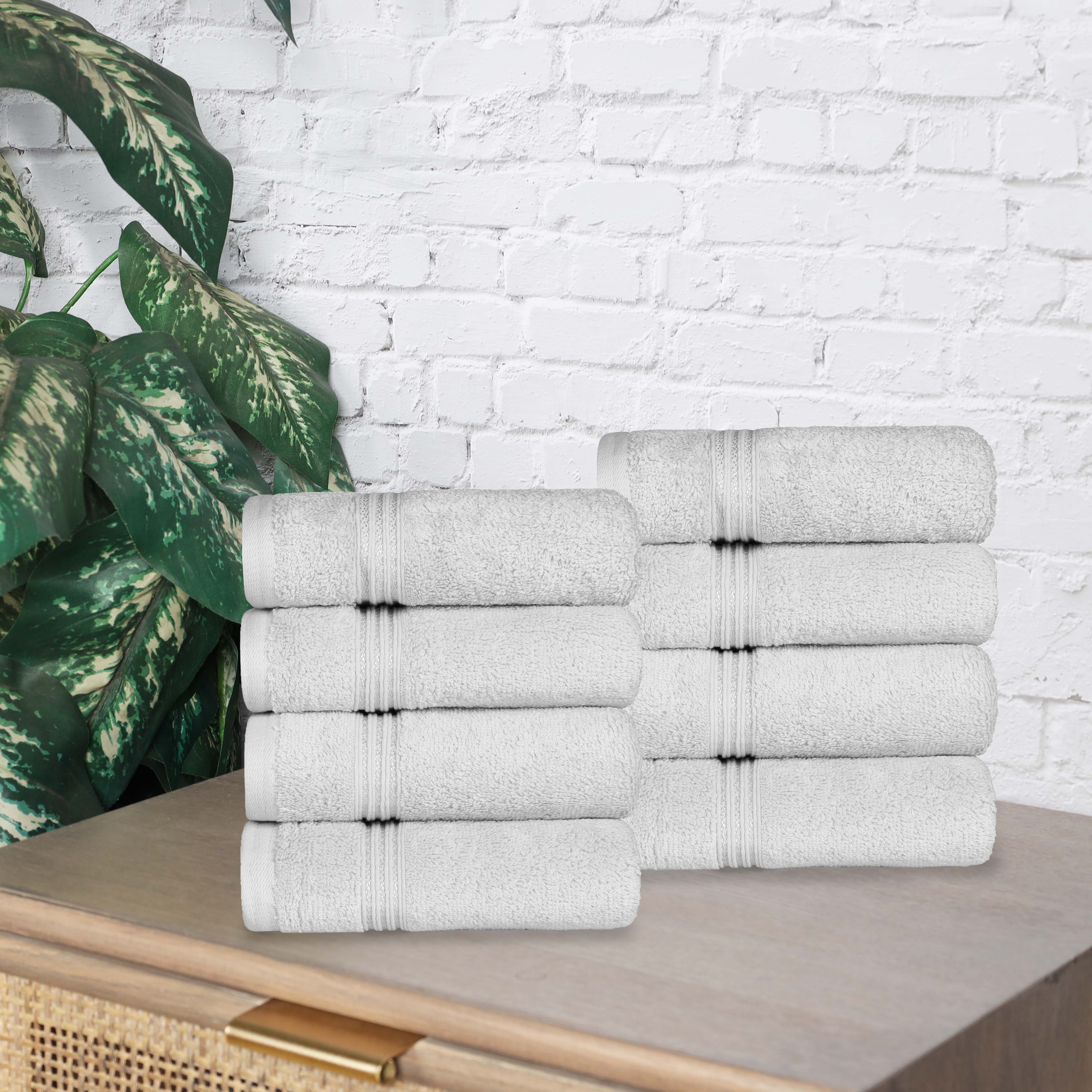 Heritage Egyptian Cotton Plush Luxury Hand Towel Set of 8 - Hand Towel by Superior