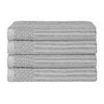 Soho Ribbed Cotton Absorbent Bath Towel Set of 4 - Bath Towel by Superior