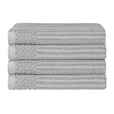 Soho Ribbed Cotton Absorbent Bath Towel Set of 4 - Bath Towel by Superior