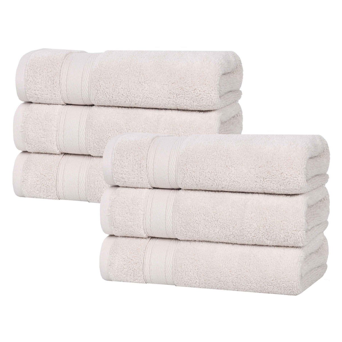 Belmont Zero Twist Cotton Medium Weight Hand Towels, Set of 6