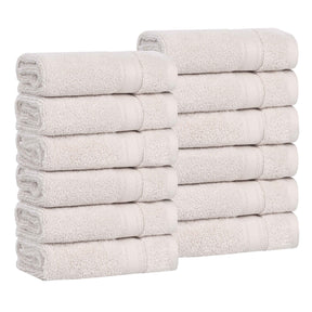 Belmont Zero Twist Cotton Medium Weight Face Towels, Set of 12