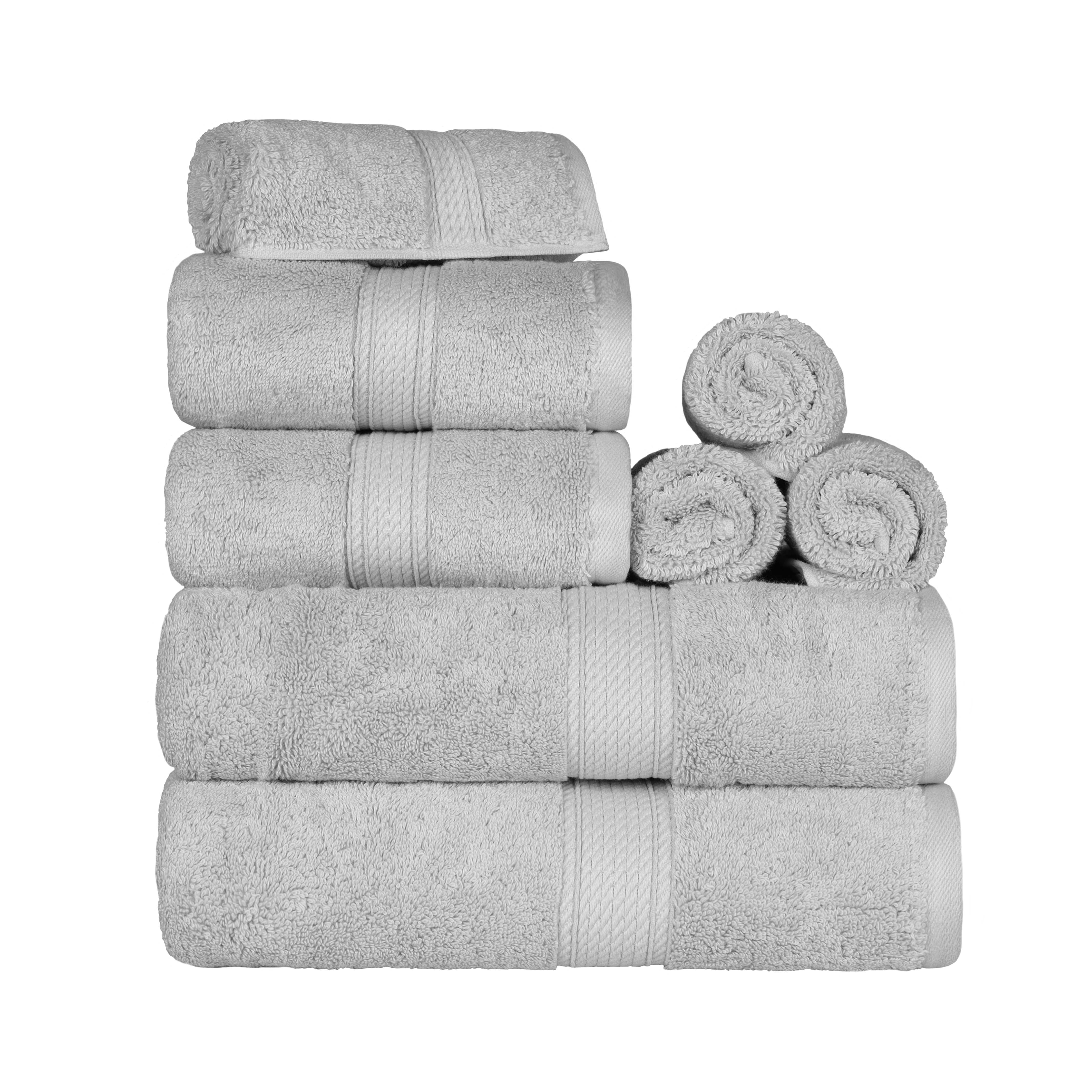 Madison Egyptian Cotton Pile Plush Heavyweight 8 Piece Towel Set - Towel Set by Superior