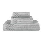 Soho Ribbed Cotton Absorbent 3 Piece Assorted Towel Set - Towel Set by Superior