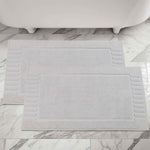 Leo Cotton Solid Modern Absorbent Heavy Washable Bath Mat Set of 2 - Bath Mats by Superior