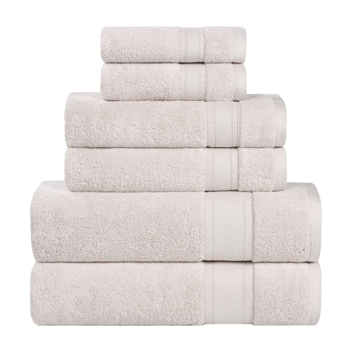 Belmont Zero Twist Cotton Medium Weight 6 Piece Towel Set