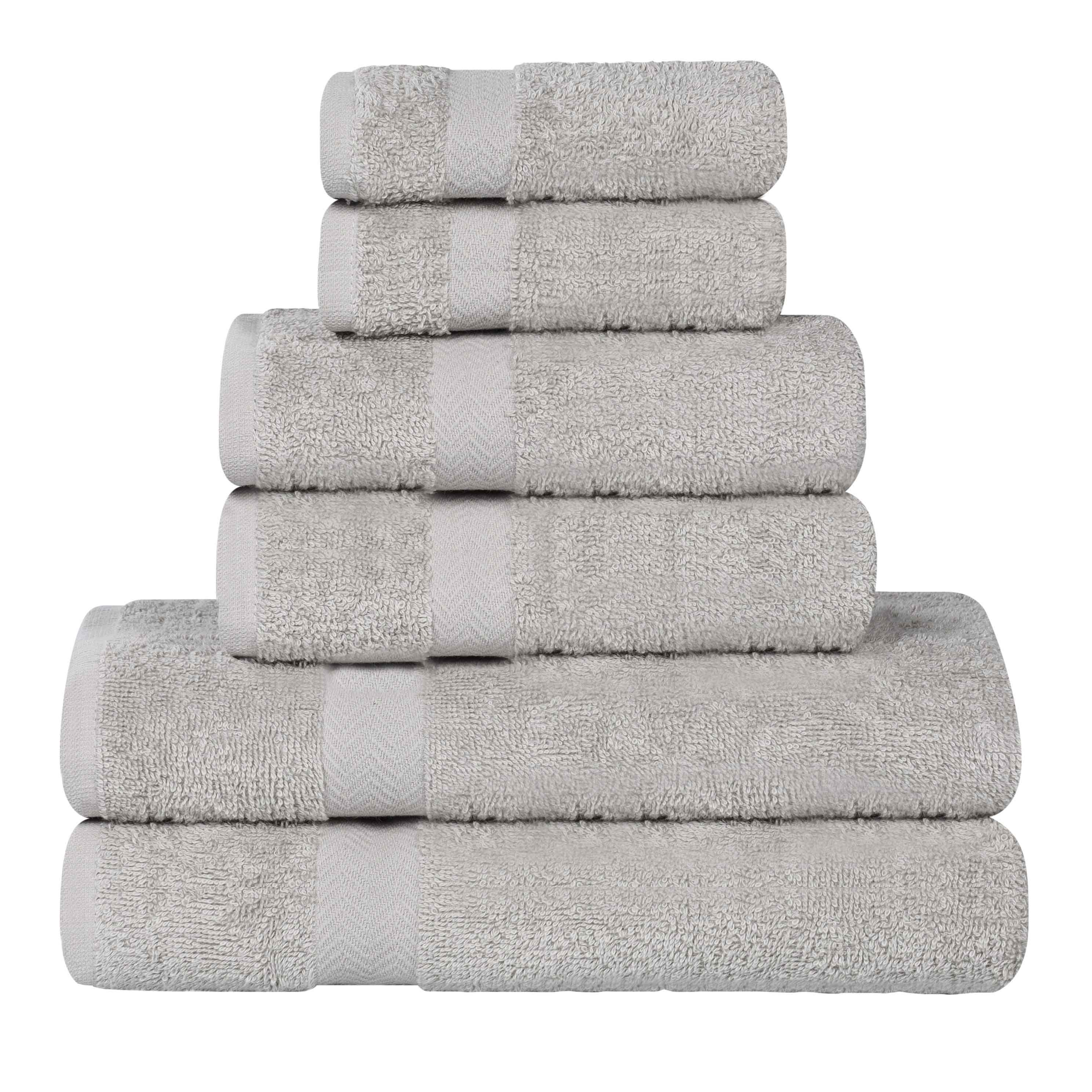 6 Piece Cotton Eco-Friendly Soft Absorbent Towel Set - Towel Set by Superior