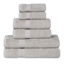 6 Piece Cotton Eco-Friendly Soft Absorbent Towel Set