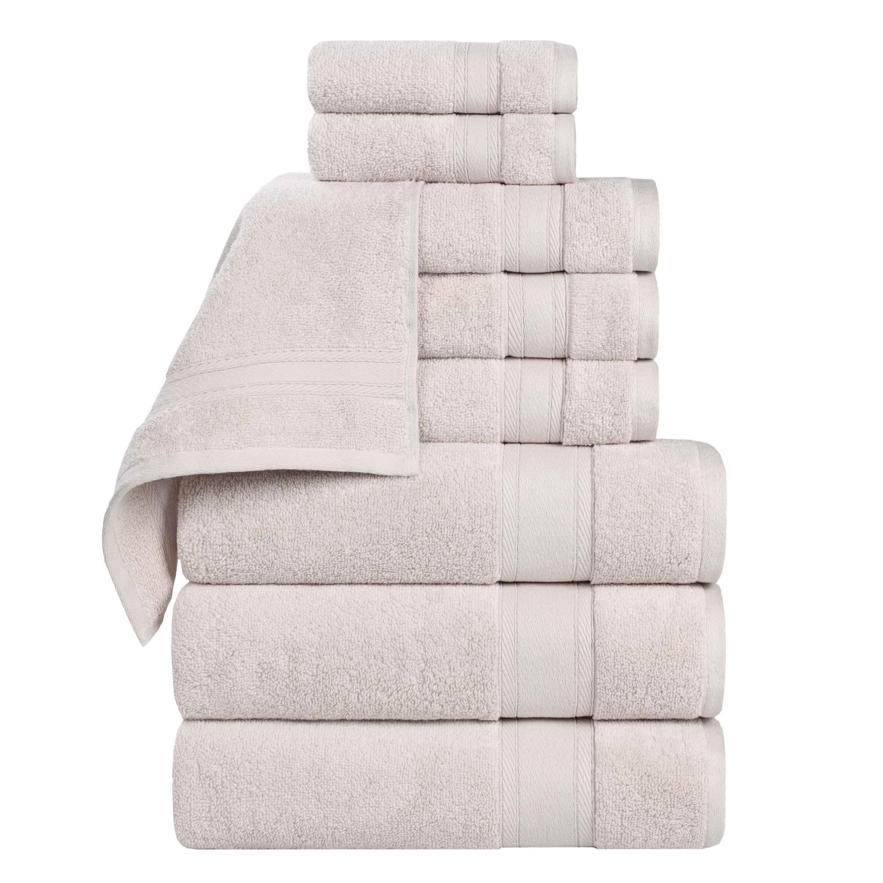 Belmont Zero Twist Cotton Medium Weight 9 Piece Towel Set