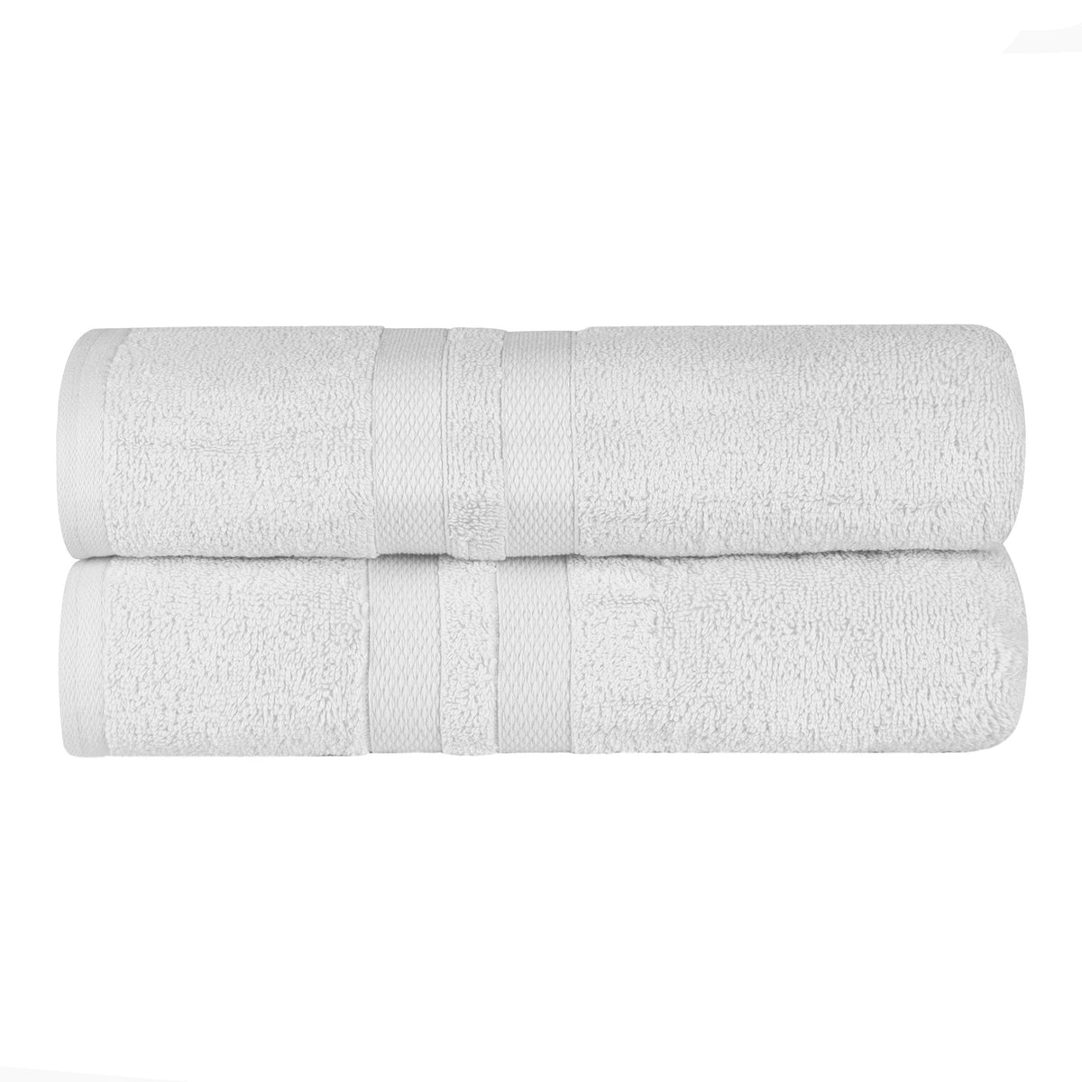 Ultra-Soft Cotton Solid Medium Weight Absorbent Bath Towel Set of 2 - Silver