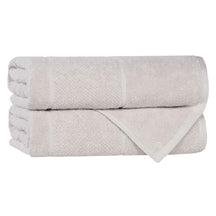 Mile Smart Twist Cotton Solid Thick Border Bath Towels, Set of 2